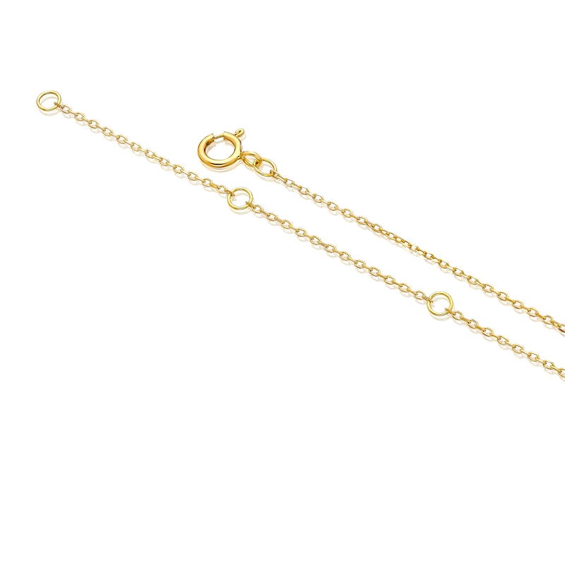 Main Image 3 of 9ct Yellow Gold Diamond Cluster Pendant