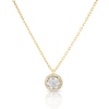 Thumbnail Image 1 of 9ct Yellow Gold 0.09ct Total Diamond Halo Pendant