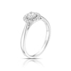 Thumbnail Image 2 of Engagement Ring 18ct White Gold 0.40ct Total Diamond Round Halo Ring