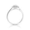 Thumbnail Image 3 of Engagement Ring 18ct White Gold 0.40ct Total Diamond Round Halo Ring