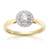 Thumbnail Image 1 of Engagement Ring 18ct Yellow Gold 0.40ct Total Diamond Round Halo Ring