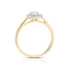 Thumbnail Image 3 of Engagement Ring 18ct Yellow Gold 0.40ct Total Diamond Round Halo Ring