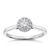 Thumbnail Image 1 of 18ct White Gold 0.33ct Total Diamond Round Halo Ring