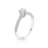 Thumbnail Image 2 of Engagement Ring 9ct White Gold 0.60ct Total Diamond Round Solitaire Ring