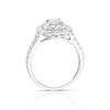 Thumbnail Image 3 of Engagement Ring 18ct White Gold 1ct Total Diamond Cushion Halo Ring