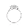 Thumbnail Image 3 of Engagement Ring 18ct White Gold 1ct Total Diamond Mixed Cut Double Halo Ring