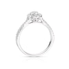 Thumbnail Image 3 of Engagement Ring 18ct White Gold 0.75ct Total Diamond Round Halo Ring