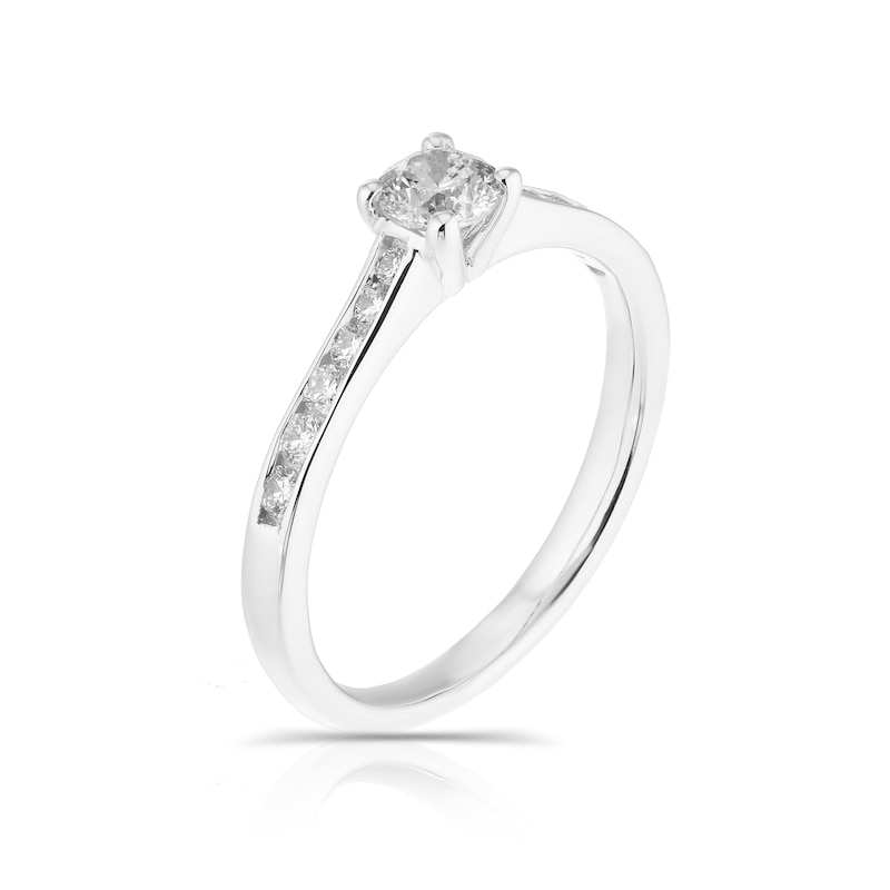 Main Image 2 of Engagement Ring 9ct White Gold 0.50ct Total Diamond Solitaire Ring
