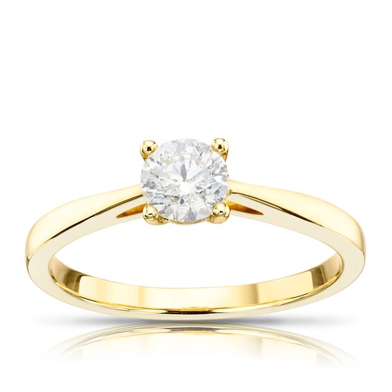 9ct Yellow Gold 0.50ct Total Diamond Solitaire Ring