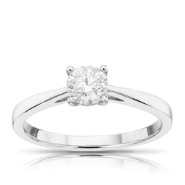 9ct White Gold 0.50ct Total Diamond Solitaire Ring