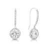 Thumbnail Image 0 of 9ct White Gold Cubic Zirconia Round Halo Drop Earrings