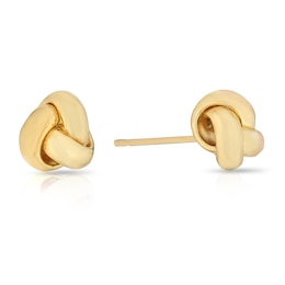 9ct Yellow Gold Triple Knot Stud Earrings