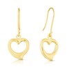 Thumbnail Image 0 of 9ct Yellow Gold Open Heart Drop Earrings