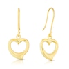 Thumbnail Image 0 of 9ct Yellow Gold Open Heart Drop Earrings