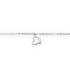 9ct White Gold Open Heart Charm Bracelet