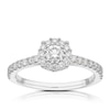 Thumbnail Image 1 of 9ct White Gold 0.50ct Total Diamond Round Halo Ring