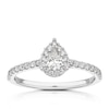 Thumbnail Image 0 of 9ct White Gold 0.50ct Total Diamond Pear Halo Ring