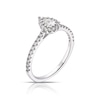 Thumbnail Image 1 of 9ct White Gold 0.50ct Total Diamond Pear Halo Ring