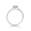 Thumbnail Image 2 of 9ct White Gold 0.50ct Total Diamond Pear Halo Ring