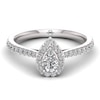 Thumbnail Image 2 of The Diamond Story Platinum 0.50ct Diamond Pear Halo Ring
