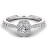 Thumbnail Image 2 of The Diamond Story Platinum 0.50ct Oval Halo Ring