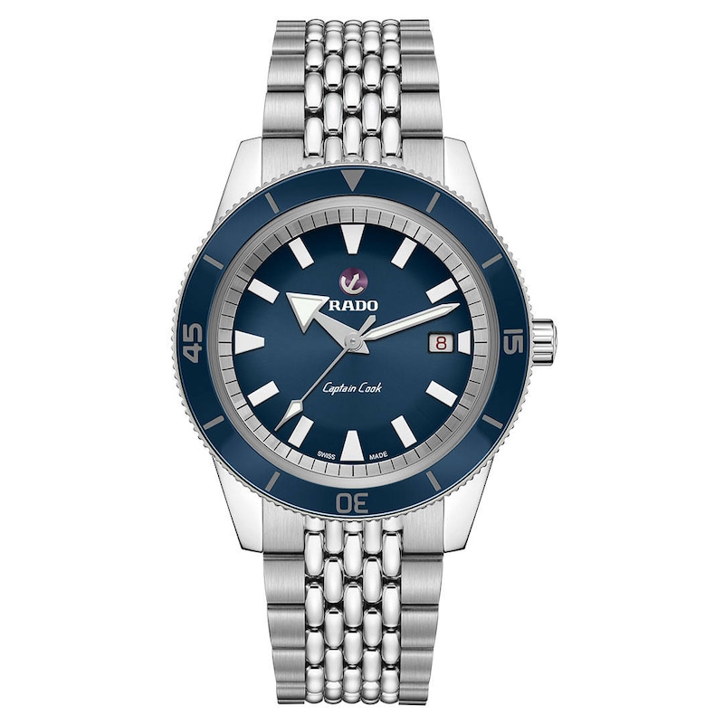 Rado Captain Cook Men's Blue Dial Stainless Steel Bracelet Watch