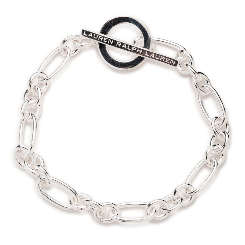Lauren Ralph Lauren Sterling Silver 7 Inch Chain Toggle Bracelet
