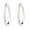 Thumbnail Image 0 of Lauren Ralph Lauren Sterling Silver Logo Hoop Earrings