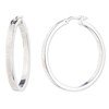 Thumbnail Image 1 of Lauren Ralph Lauren Sterling Silver Logo Hoop Earrings