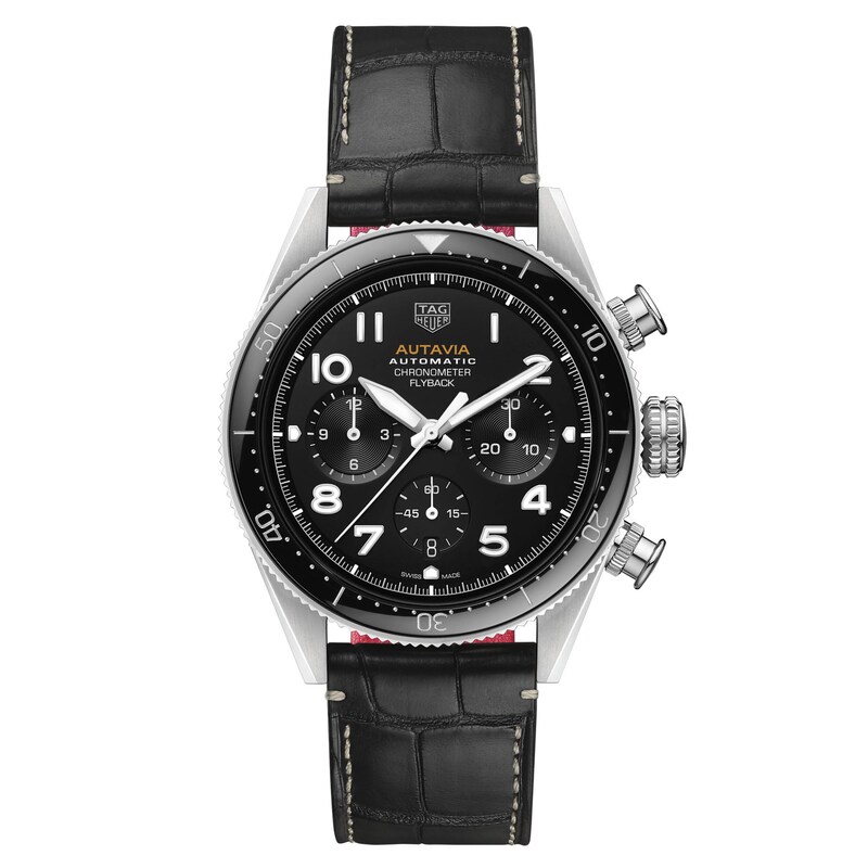 TAG Heuer Autavia Flyback Chronometer Leather Strap Watch