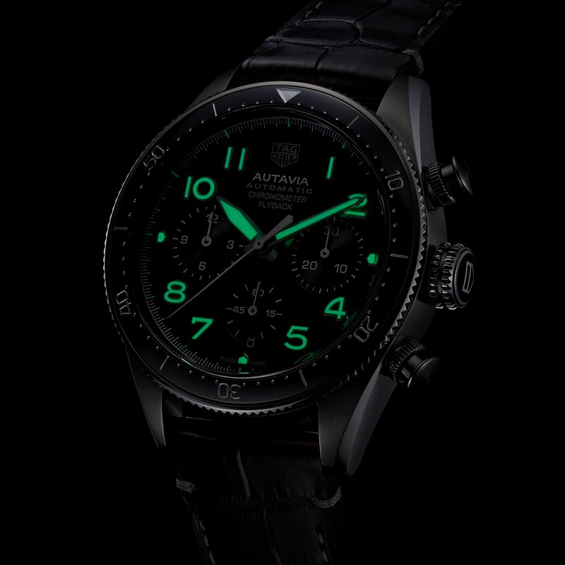 TAG Heuer Autavia Flyback Chronometer Leather Strap Watch