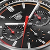 Thumbnail Image 3 of TAG Heuer Carrera Men's Stainless Steel & Black Leather Strap Watch