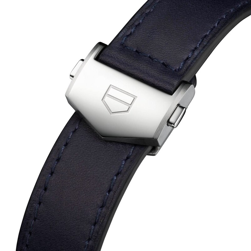 TAG Heuer Carrera Men's Blue Leather Strap Watch