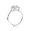 Thumbnail Image 3 of Engagement Ring Platinum 1ct Total Diamond Emerald Cut Double Halo Ring