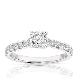 Platinum 1ct Total Diamond Solitaire Ring