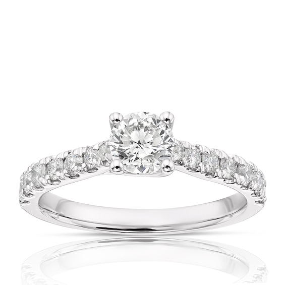Platinum 1ct Total Diamond Solitaire Ring