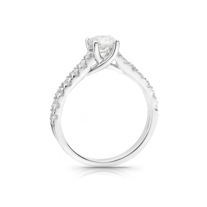 Main Image 3 of Platinum 1ct Total Diamond Solitaire Ring