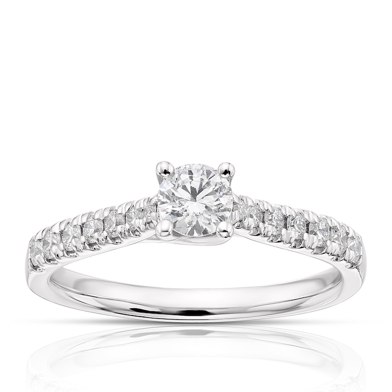 Platinum 0.50ct Total Diamond Solitaire Ring