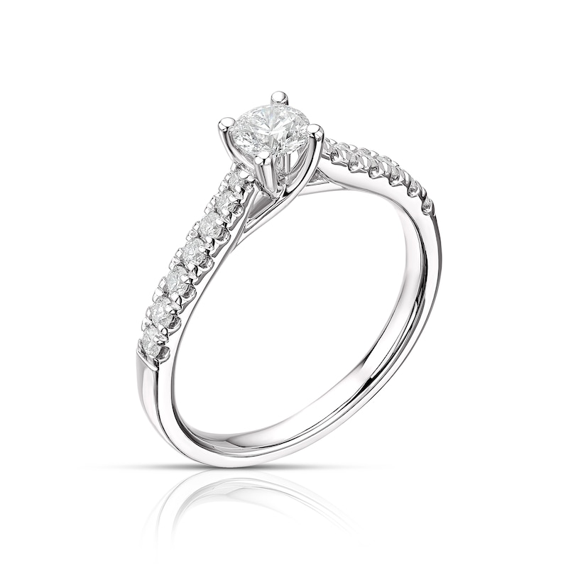 Main Image 2 of Platinum 0.50ct Total Diamond Solitaire Ring