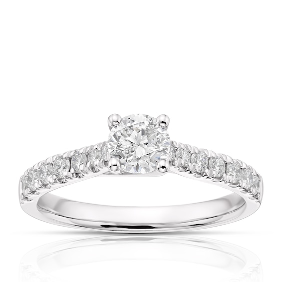 Platinum 0.75ct Total Diamond Solitaire Ring