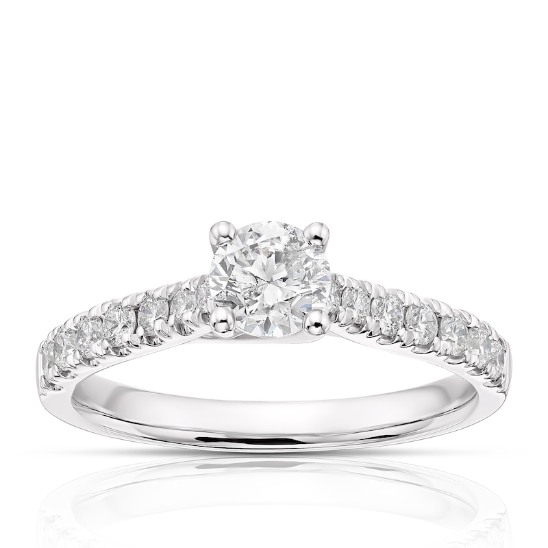 Main Image 1 of Platinum 0.75ct Total Diamond Solitaire Ring