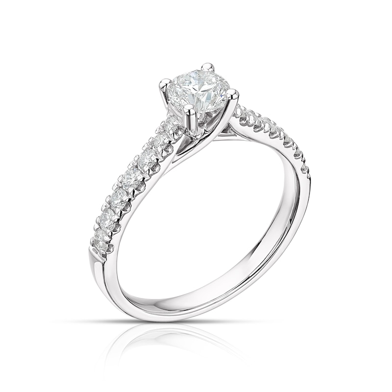 Platinum 0.75ct Total Diamond Solitaire Ring | Ernest Jones