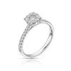 Thumbnail Image 2 of Platinum 0.50ct Total Diamond Round Cluster Ring