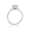 Thumbnail Image 3 of Platinum 0.50ct Total Diamond Round Cluster Ring
