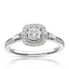 Thumbnail Image 1 of Engagement Ring 9ct White Gold 0.50ct Total Diamond Cushion Halo Ring