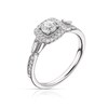 Thumbnail Image 2 of Engagement Ring 9ct White Gold 0.50ct Total Diamond Cushion Halo Ring