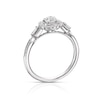 Thumbnail Image 3 of Engagement Ring 9ct White Gold 0.50ct Total Diamond Cushion Halo Ring