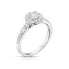Thumbnail Image 2 of Engagement Ring 9ct White Gold 0.50ct Total Diamond Round Halo Ring