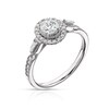 Thumbnail Image 1 of 9ct White Gold 0.50ct Total Diamond Oval Halo Ring