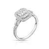 Thumbnail Image 2 of Engagement Ring 9ct White Gold 0.66ct Total Diamond Rectangle Cluster Ring